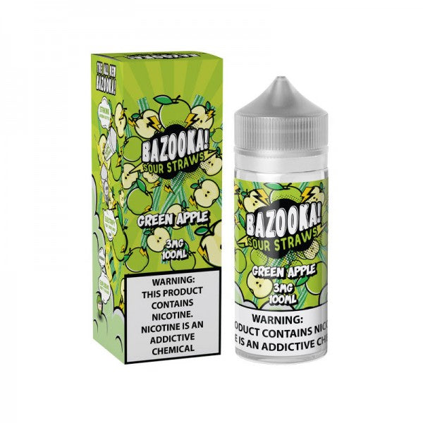 Bazooka - Green Apple Sour Straws 100mL