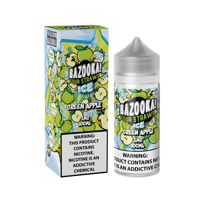 Bazooka - Green Apple Sour Straws ICE 100mL