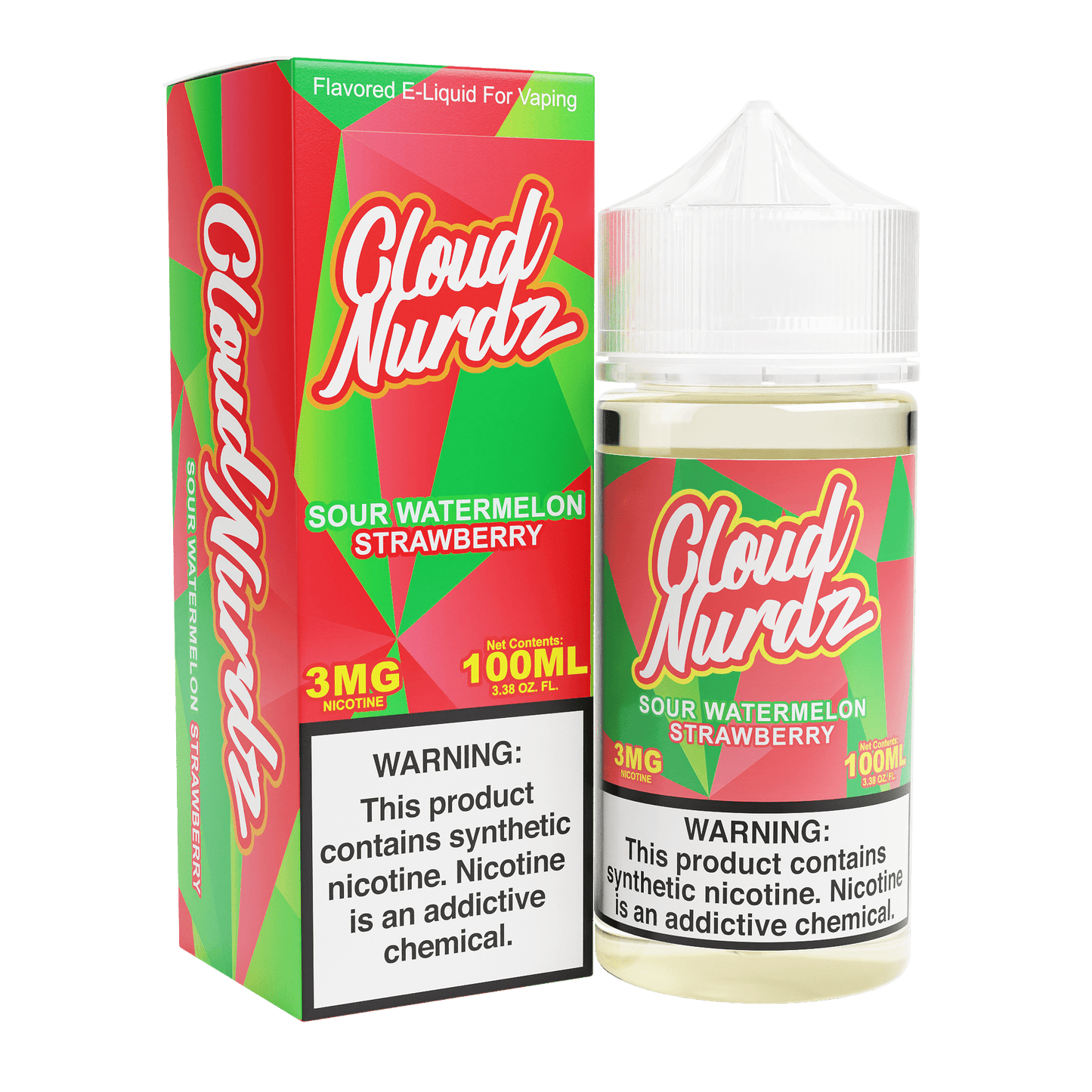 Cloud Nurdz Synthetic - Sour Watermelon Strawberry 100mL