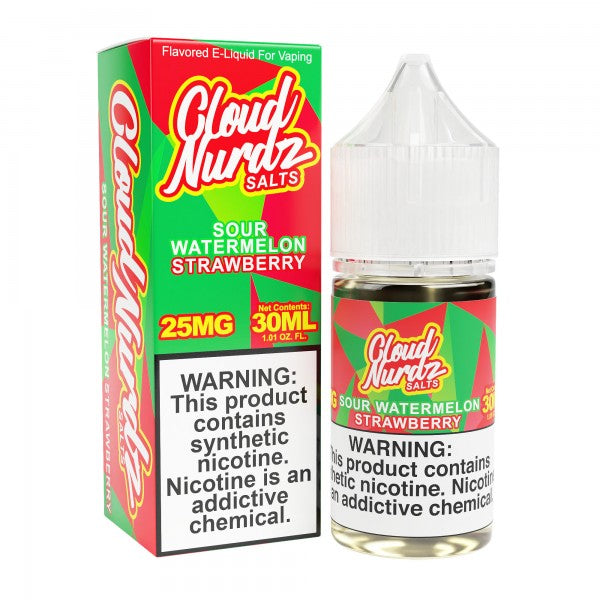 Cloud Nurdz Synthetic Salt - Sour Watermelon Strawberry 30mL