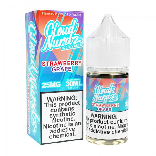 Cloud Nurdz Synthetic Salt - Grape Strawberry ICED 30mL