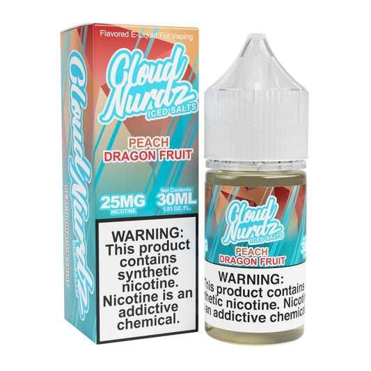 Cloud Nurdz Synthetic Salt - Peach Dragon Fruit ICED 30mL