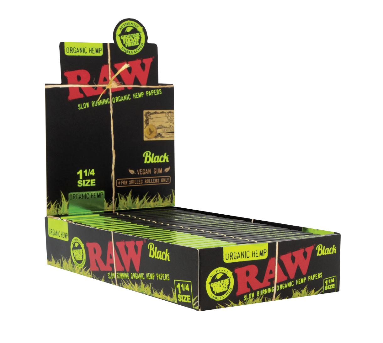 RAW Black Organic Hemp Rolling Paper