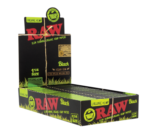 RAW Black Organic Hemp Rolling Paper