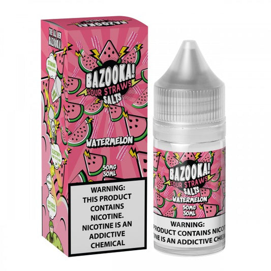 Bazooka Salts - Watermelon Sour Straws 30mL